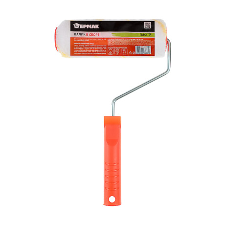 ЕРМАК Валик в сборе "полиэстер" 180мм, D40мм, ворс 12мм, ось 6мм