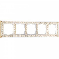 Werkel рамка СУ 5 мест. Antik W0051523 (белое золото) a050938