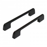 Ручка-скоба мебельная мет  128 A300-128 BL мат. черн. 2шт (цена за пару (15, 150) StahlBuro