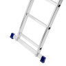Лестница, 2 х 13 ступеней, алюминиевая, двухсекционная, Сибртех