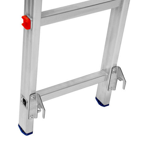 Лестница, 2 х 13 ступеней, алюминиевая, двухсекционная, Сибртех