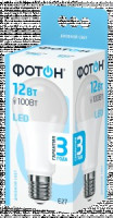 ФОТОН лампа св/д груша A60 E27 12W(1080lm) 4000K 4K без пульсации 120x60 3г арт.22827
