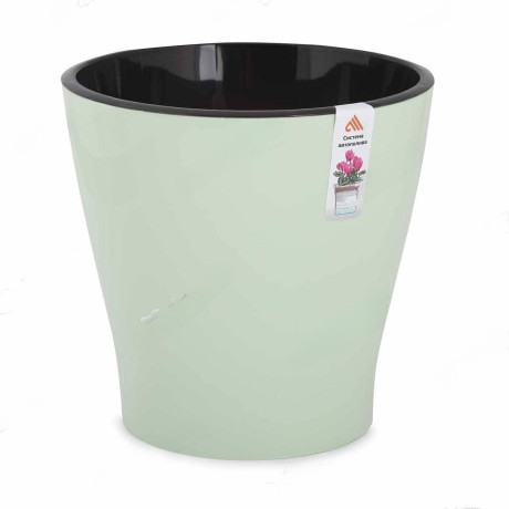 Горшок ЛЕЯ светло-зеленный 5л двойной БШ8269 (8)