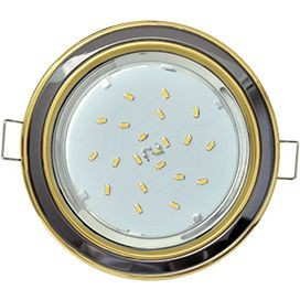 Ecola GX53 H4 св-к  2 цв.Золото-черный хром-золото 38x106 FI53H4ECB (10!)