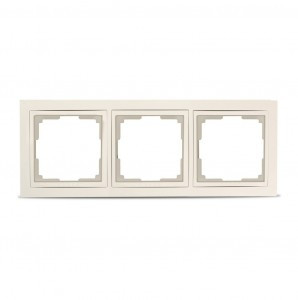 Smartbuy Нептун Рамка 3-местная пластик бежевая  (SBE-05i-Plastic-FR-3)