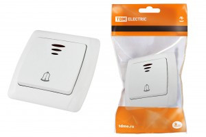 TDM Онега кнопка звонка СУ 1 кл. 6А бел. (инд.) (10!) SQ1805-0008