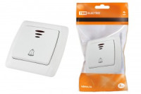 TDM Онега кнопка звонка СУ 1 кл. 6А бел. (инд.) (10!) SQ1805-0008