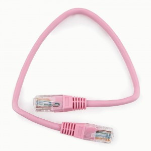 Cablexpert патч-корд UTP cat5e, 0.25м, литой, многожильный (розовый)
