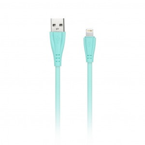 Дата-кабель USB(A)шт. - 8pin шт.(iphone) Smartbuy рез.опл. Gear, 1м,, 2А, св.зел.(iK-512RG lgreen)