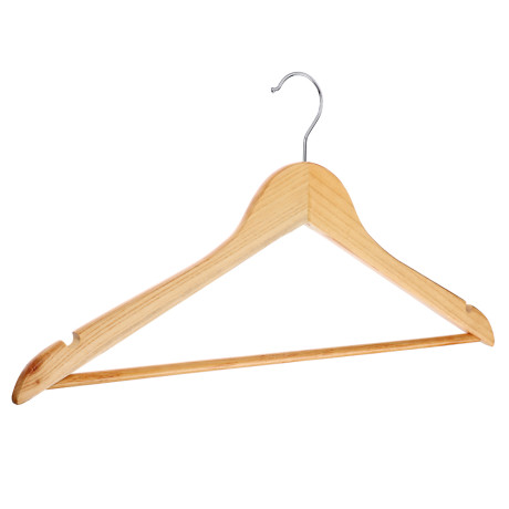 VETTA Набор вешалок деревянных 3шт, 45см, светлое дерево, хром