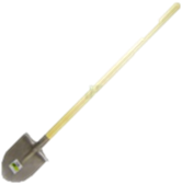 Лопата штыковая штампованная, 215х270мм, черенок лакированная осина 120 см, толщина 2мм