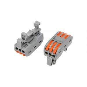 REXANT Клемма СМК 222-423D проходная 3-полюс, крепл на DIN-рейку (0,08-4 мм)  (50 шт/уп) 07-5238