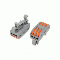 REXANT Клемма СМК 222-423D проходная 3-полюс, крепл на DIN-рейку (0,08-4 мм)  (50 шт/уп) 07-5238