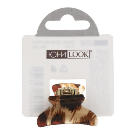 Краб для волос ЮНИLOOK, 3см, пластик, 3 дизайна, ACS-110