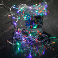 Гирлянда LED L-0-6 72 ламп прозрачный провод цветной