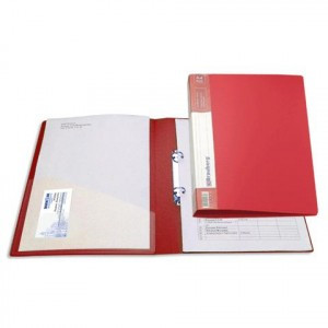 Папка 2 кольца BRAUBERG "Contract", 35мм, красная, до 180 листов, 0,9мм