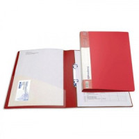 Папка 2 кольца BRAUBERG &quot;Contract&quot;, 35мм, красная, до 180 листов, 0,9мм