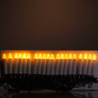 Гирлянда СВЕЧА на прищепке 6084-1 20л 8см Теплый белый с мерцанием, длина 6м