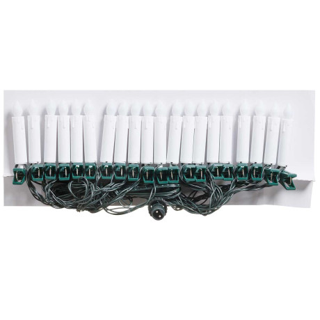 Гирлянда СВЕЧА на прищепке 6084-1 20л 8см Теплый белый с мерцанием, длина 6м