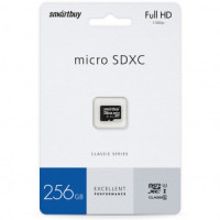 Флэш-карта (памяти) micro SDXC Smartbuy 256GB Class 10 UHS-1 (без адаптеров)
