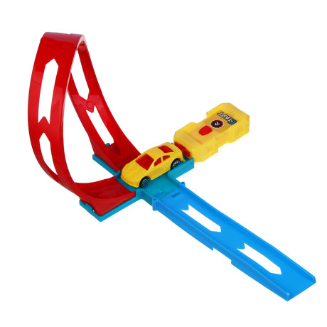 ИГРОЛЕНД Автотрек "Супергонки", машинка в наборе, PP, 22х4,5х17 см