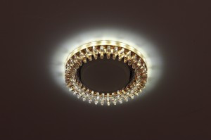 ЭРА DK LD20 TEA/WH св-к встр. декор cо св/д подсветкой GX53, прозр. 1984