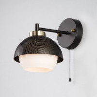 EUROSVET Бра 1x60W 230х190 металл чёрный/белый Nocciola 70106/1