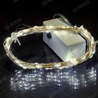 Гирлянда светодиодная НИТЬ ТЕПЛЫЙ БЕЛЫЙ/ 10 метров, 100лампочек/