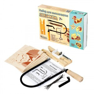 Набор д/выпиливания лобзиком (лобзик, выпиловочный столик, 5 фанерок), 15x21см, "Десятое королевство