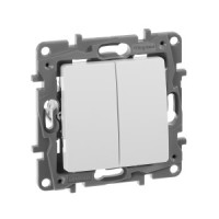 IEK ETIKA Plus мех. выкл./перекл. СУ 2 кл. бел. авт. зажим 672212
