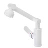 СоюзКран Смеситель для кухни и раковины, излив с вр. 360 гр, аэратор 2 реж, металлопластик, белый