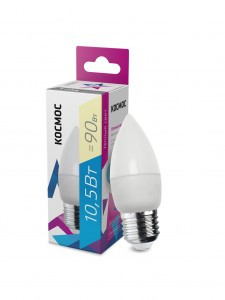 Космос свеча  E27 10,5W (10W) (840lm) 3000K 2K матов. 99x37 LkecLED10.5wCNE2730