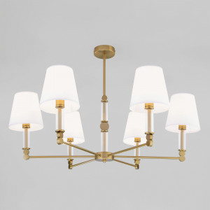 Eurosvet люстра 6x40W E14 800х800х550 мет белый/латунь Conso 60145/6 Умный дом a061950