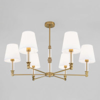 Eurosvet люстра 6x40W E14 800х800х550 мет белый/латунь Conso 60145/6 Умный дом a061950