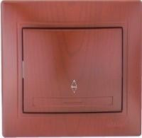 Lezard Мира выкл. СУ 1 кл. 10А (проходн.) вишневый (корпус PC) 701-0601-105