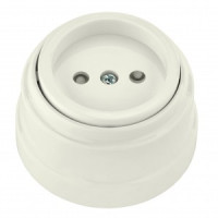 Bylectrica РЕТРО роз. ОУ 1 мест. БЕЖ. (шторки, корп. ABS-пластик) (16А) РА16-0205