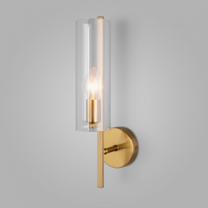 EUROSVET Бра 1x60W E14 160x100x390 латунь/стекло прозр 70144/1 Умный дом Trompeta a060896