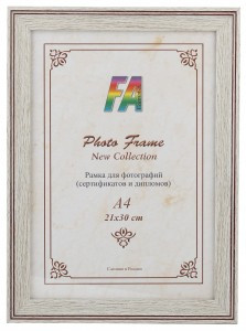 Фоторамка FA пластик "Офис " белый дуб 10х15 9285