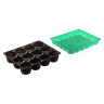 Набор для выращивания рассады (торфяные таблетки 12шт d4,1см + кассета + пластик лоток 17х20,5см)