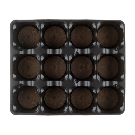 Набор для выращивания рассады (торфяные таблетки 12шт d4,1см + кассета + пластик лоток 17х20,5см)