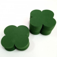 Uniel фоамиран для творчества, темно-зеленый четырехлист. 9х9см. 2мм VR-PE7 20T20/S50X50/PWF014 SOFT