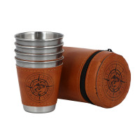 Набор стаканов в чехле тм AZOR FISHING, 4 стакана, 75мл