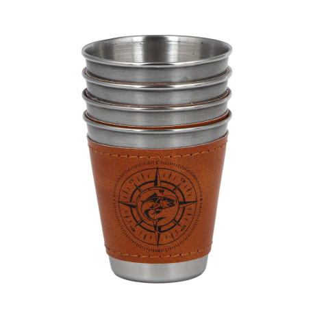 Набор стаканов в чехле тм AZOR FISHING, 4 стакана, 75мл