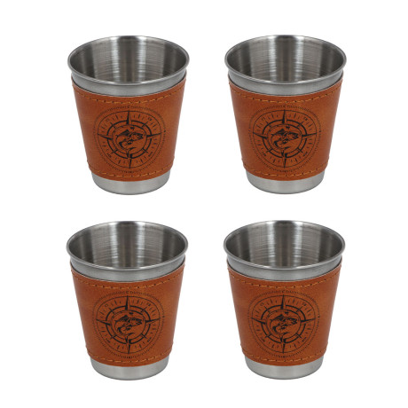 Набор стаканов в чехле тм AZOR FISHING, 4 стакана, 75мл