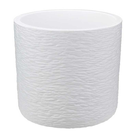Кашпо СЛАНЕЦ  D200мм 3,4л с встав Бел М3199