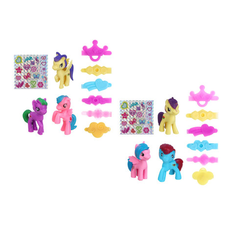 ИГРОЛЕНД Набор фигурок "Веселые единорожки" с акс, ABS, PP, 13х5х13 см, 2 дизайна