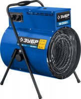 Пушка ЗУБР "ПРОФЕССИОНАЛ" "круглая" тепловая электрич, гладкий нерж ТЭН, 7,5/15 кВт, 380В zuТП-П15