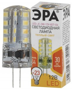 ЭРА стандарт G4 12V 3W (240lm) 2700K 2К 42х16 LED-JC-3W-12V-827-G4