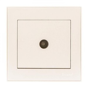 Lezard RAIN роз. TV оконечная СУ 1 мест. крем (корпус PC) 703-0303-130