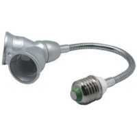 Ecola переходник гибкий с цоколя E27 на 2хE27 300мм Серебряный A7L27SEAY (6!)